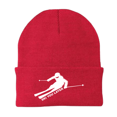 Ski You Later Embroidered Beanie